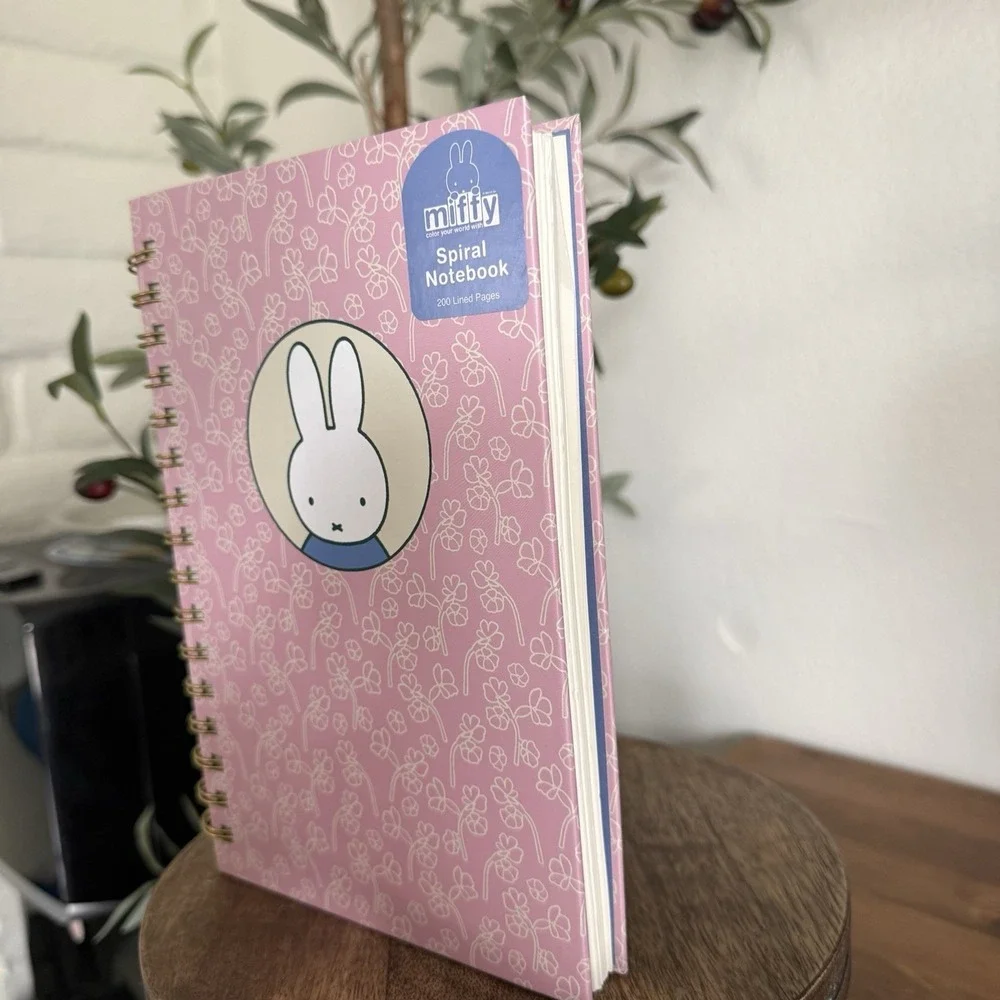 Miffy Flowers Pink Sakura Spiral Notebook 8.75